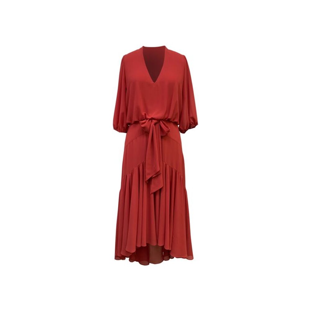 Taylor High Low Chiffon Midi Dress